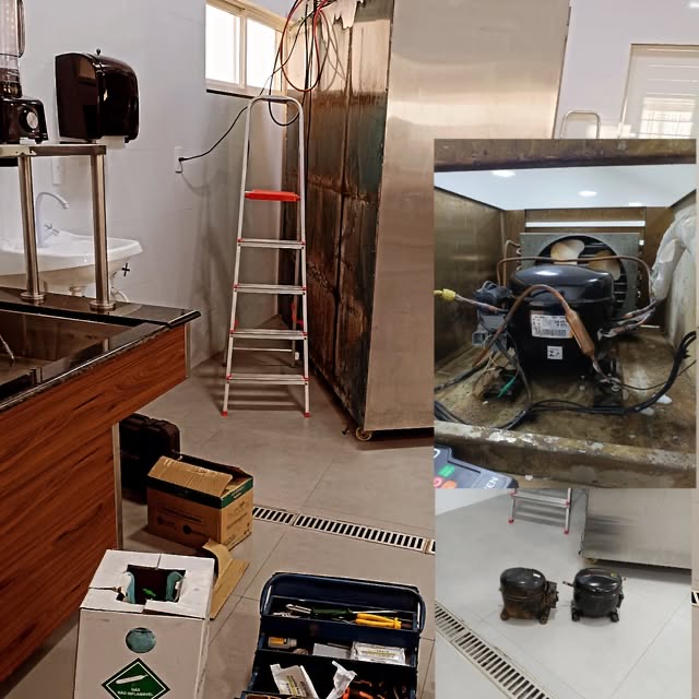 Conserto e manutenção de refrigeração comercial